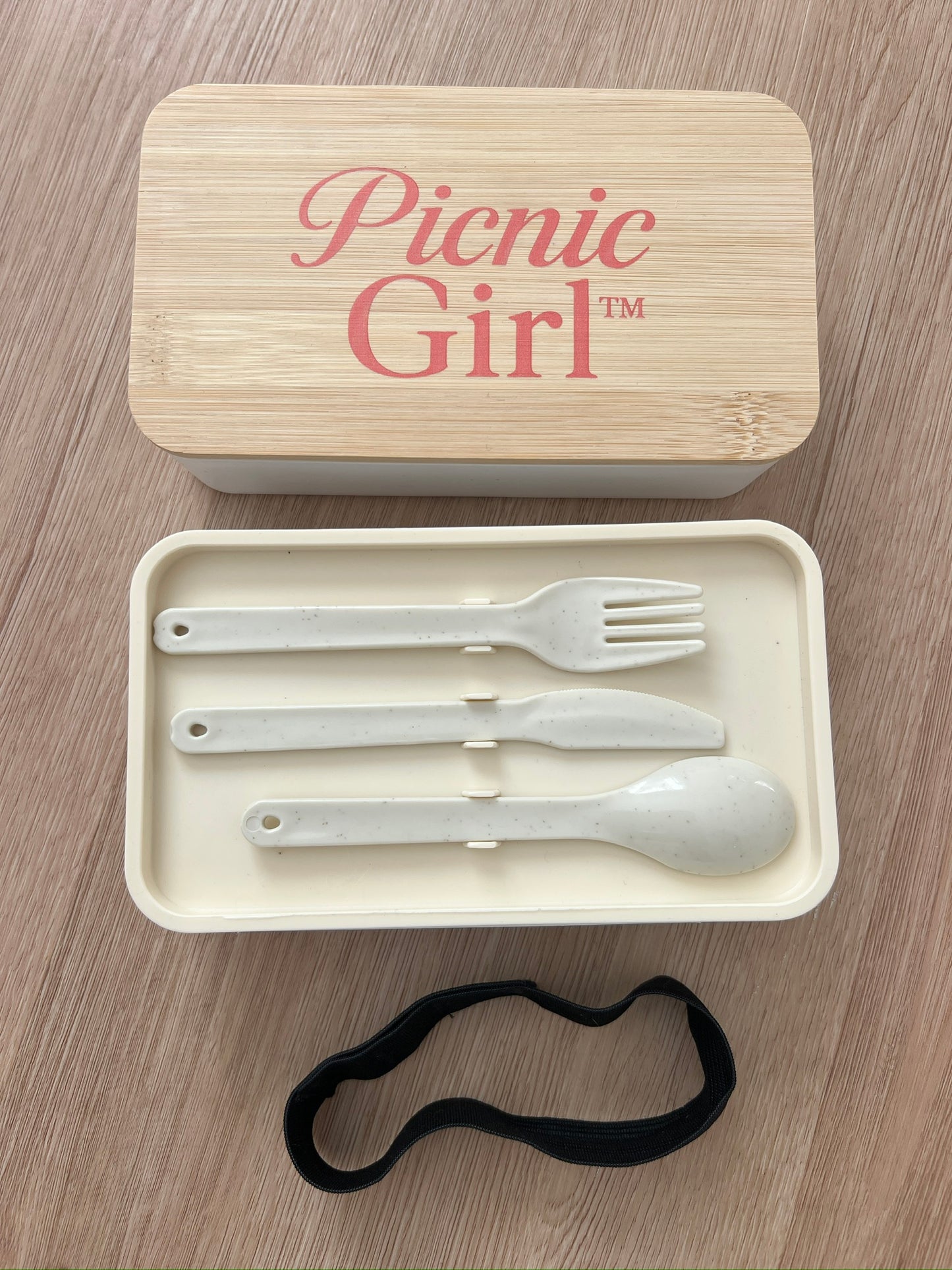 Picnic Girl Branded Bento Box - White