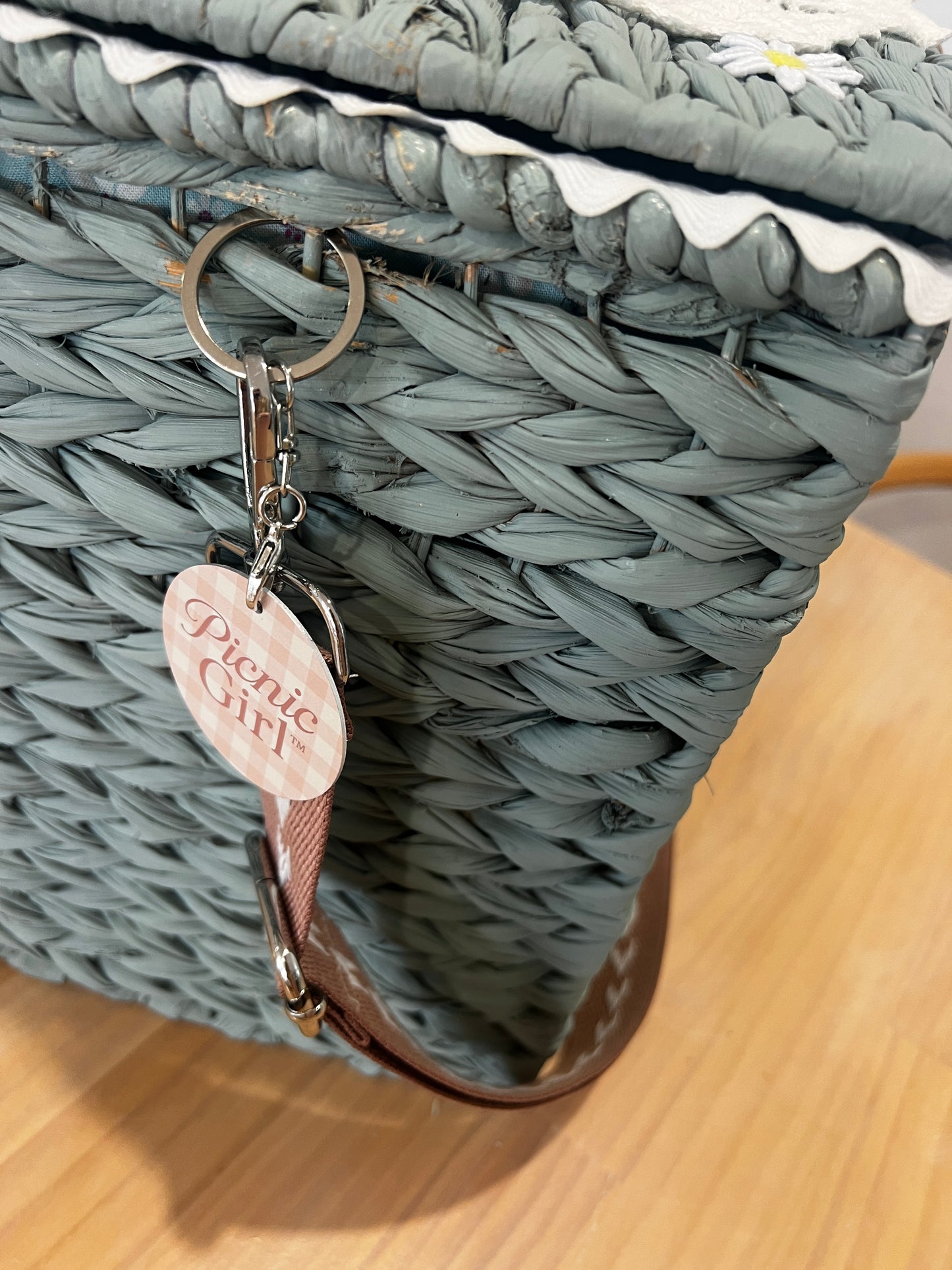 Lazy Daisy Cheese & Wine for 2. One Of A Kind Handmade / Upcycled Picnic Basket set.