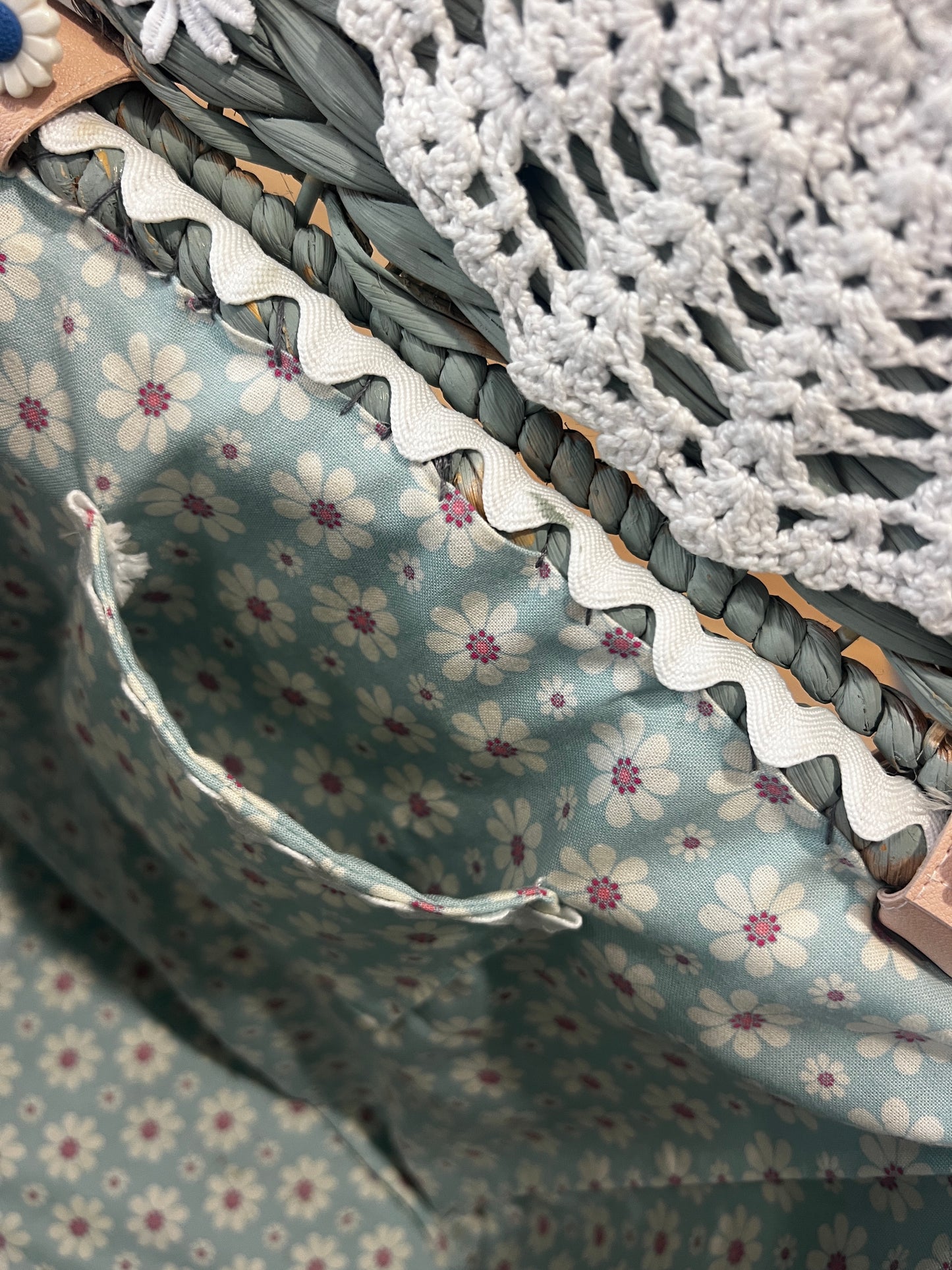 Lazy Daisy Cheese & Wine for 2. One Of A Kind Handmade / Upcycled Picnic Basket set.