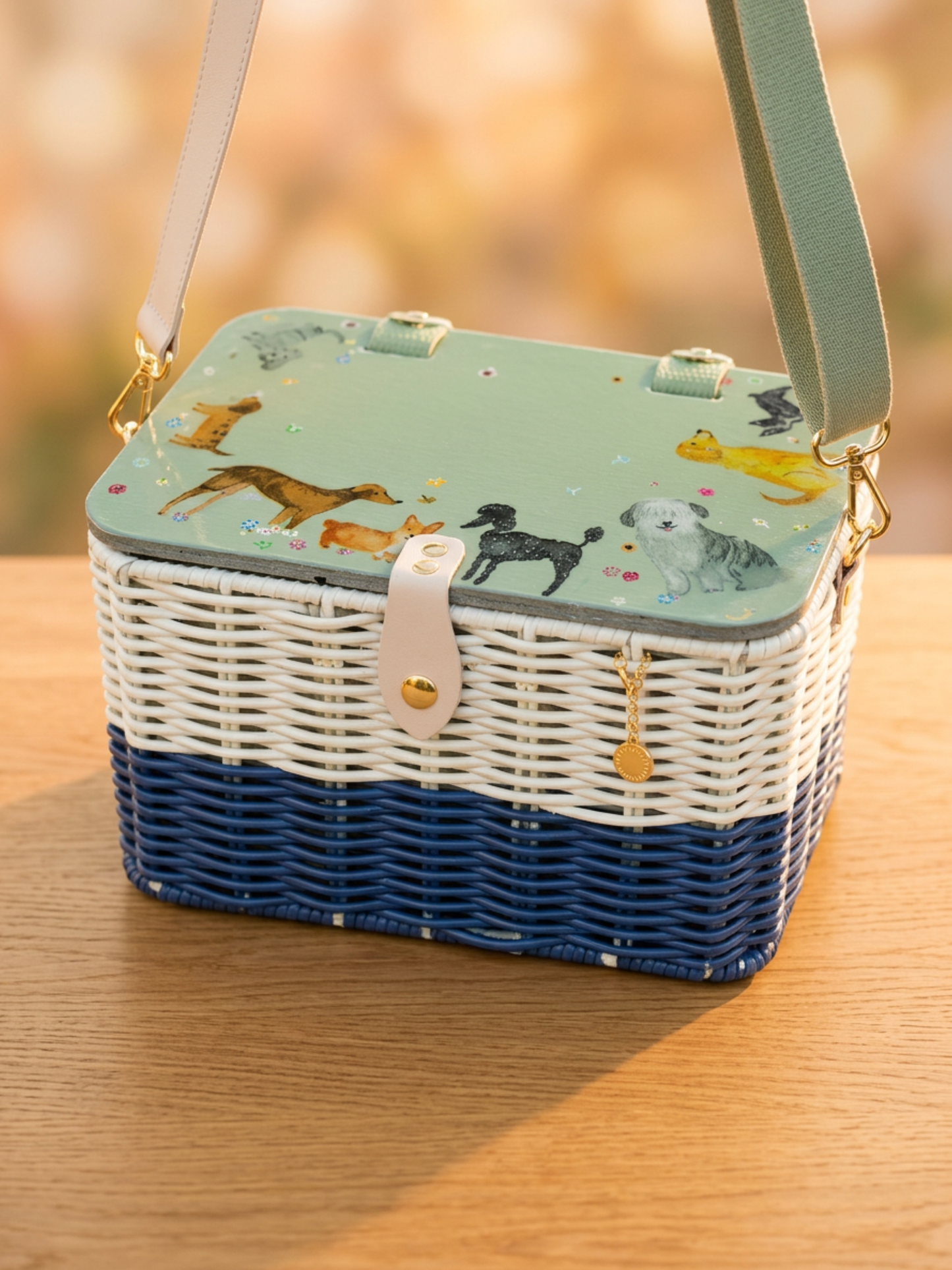 Dog lovers solo mini basket. 🐾🐶 One of a kind.